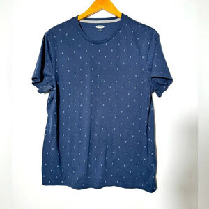 Old Navy medium All Over Print Men Blue T-shirt.. size M soft Wash